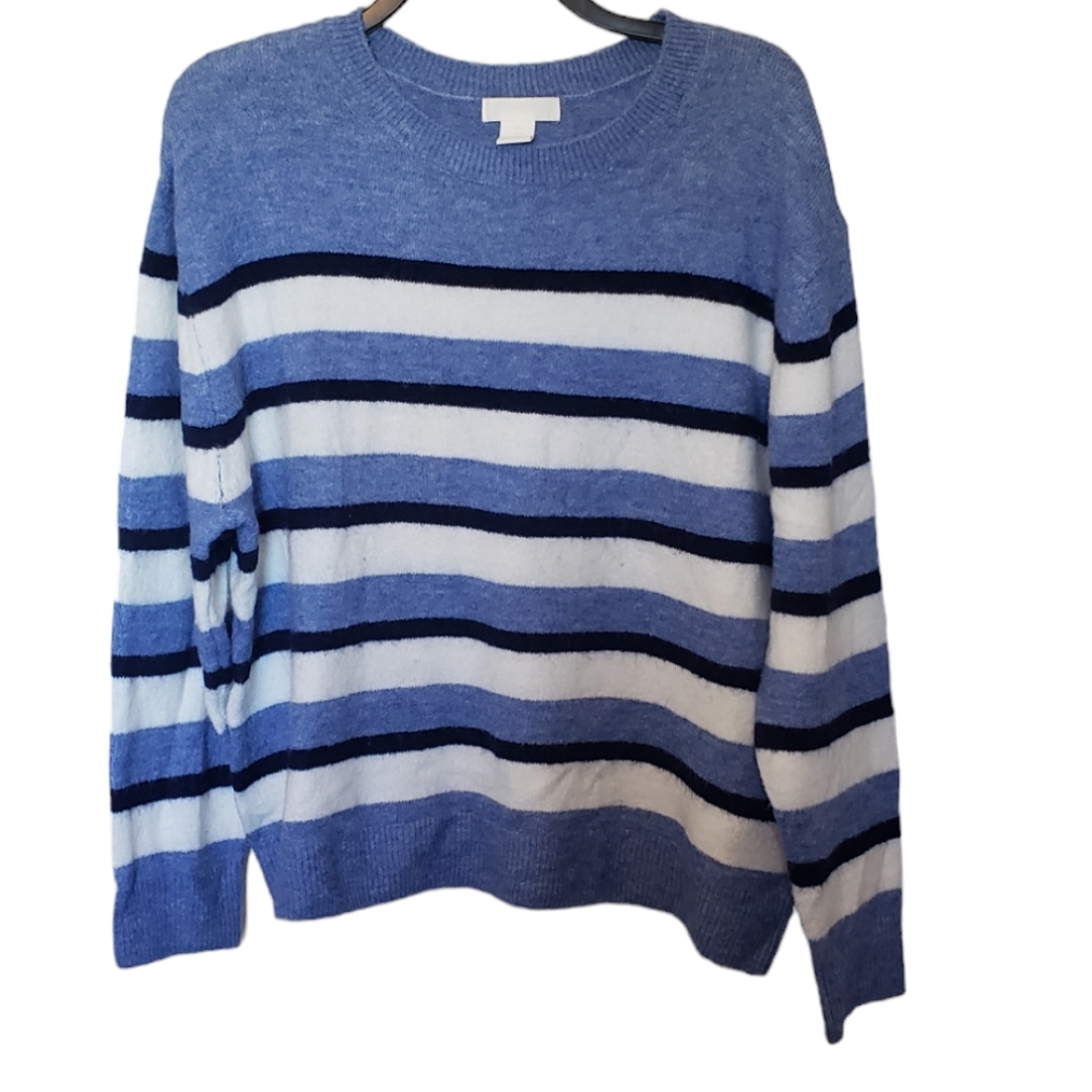 H&M Wool Blend Striped Sweater Size Large